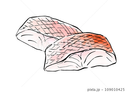 シンプルな手書きの金目鯛のイラスト 109010425