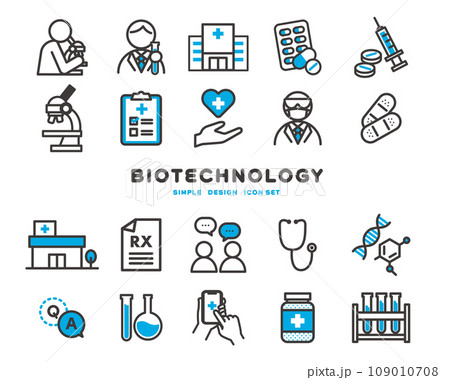 医療や薬に関するアイコンのベクターイラスト素材 医療や薬に関するアイコンのベクターイラスト素材 109010708