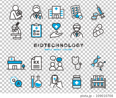 Vector illustration material of icons related to medical care and medicine Vector illustration material of icons related to medical care and medicine 109010708