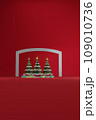Christmas tree with decrorate items and giftbox.3D render 109010736