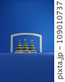 Christmas tree with decrorate items and giftbox.3D render 109010737