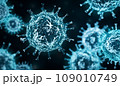 Virus or bacteria. 3D Illustration. 109010749