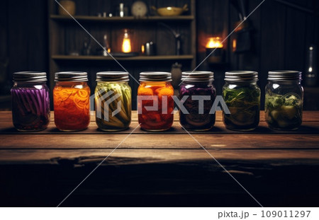 jars filled with pickles jars filled with pickles 109011297