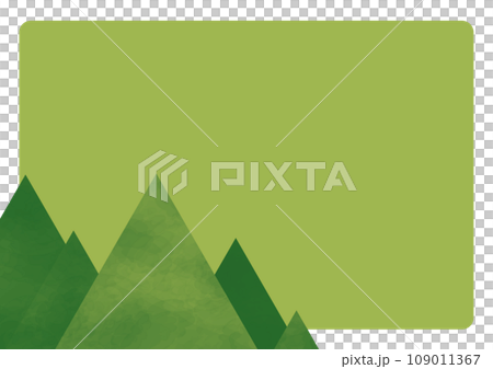 簡單的三角形綠色水彩風格框架 簡單的三角形綠色水彩風格框架 109011367