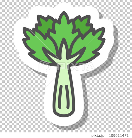 貼紙風格簡單蔬菜單品圖示芹菜 109011471