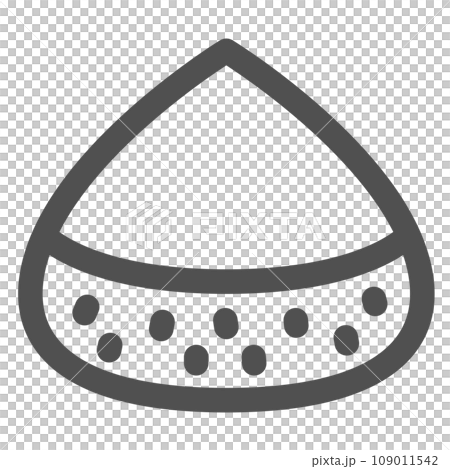 線描簡單蔬菜單項圖示板栗 109011542