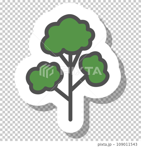 貼紙風格簡單蔬菜單品圖示歐芹 貼紙風格簡單蔬菜單品圖示歐芹 109011543