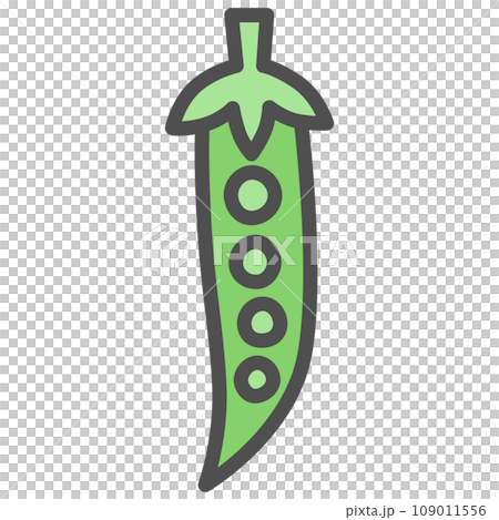 顏色簡單蔬菜單項圖示豌豆 109011556