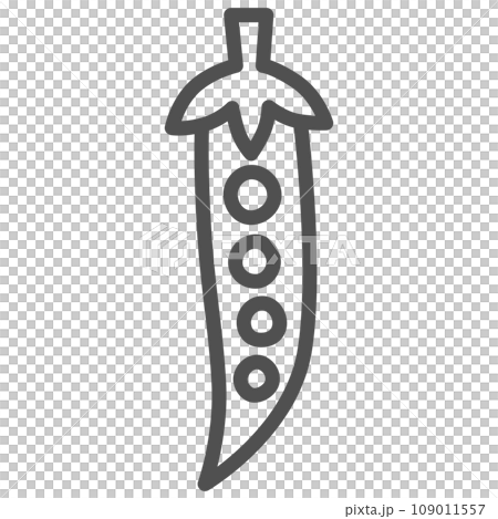線條畫簡單蔬菜單項圖示豌豆 109011557