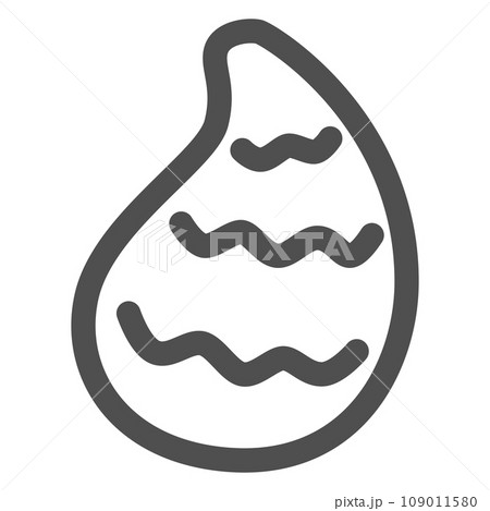 線画シンプル野菜の単品アイコン　里芋 109011580