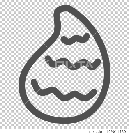 線画シンプル野菜の単品アイコン　里芋 109011580