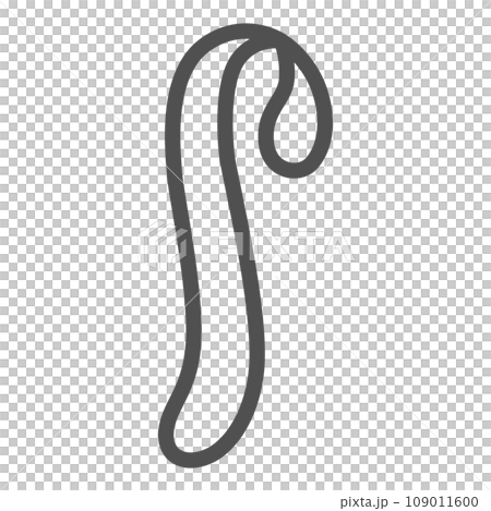 線画シンプル野菜の単品アイコン　もやし 109011600