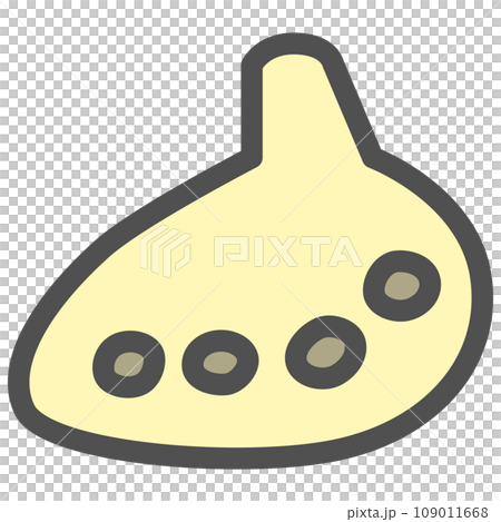 顏色簡單的樂器圖示陶笛 109011668