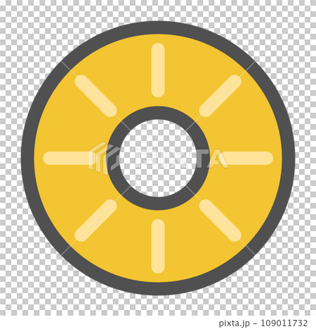 Color simple fruit single item icon pineapple cross section Color simple fruit single item icon pineapple cross section 109011732