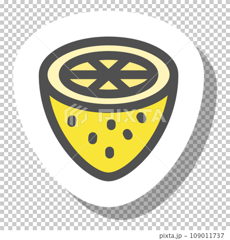 貼紙風格簡單水果單品圖示檸檬截面 貼紙風格簡單水果單品圖示檸檬截面 109011737