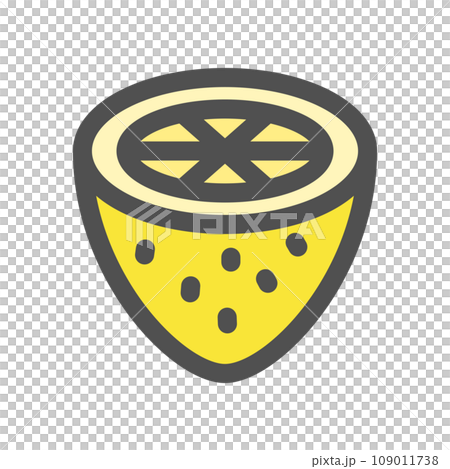 顏色簡單水果單品圖示檸檬截面 109011738