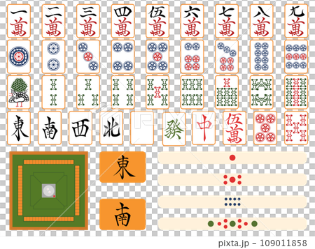 彩色麻將牌套裝 109011858