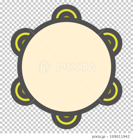 Color simple musical instrument icon tambourine 109011942