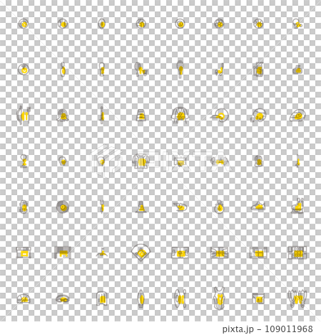 Simple sports equipment outline icon set 109011968