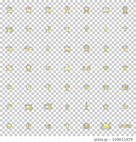 Outline electrical appliance illustration icon set yellow 109011979