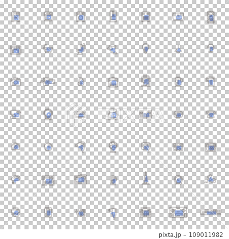 アウトラインの電化製品イラストアイコンセット 青 アウトラインの電化製品イラストアイコンセット 青 109011982