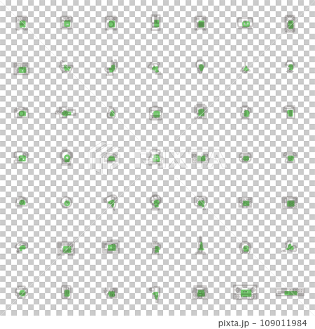 Outline electrical appliance illustration icon set green 109011984