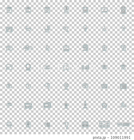 カラーシャドウの電化製品イラストアイコンセット 水色 カラーシャドウの電化製品イラストアイコンセット 水色 109011991