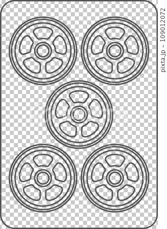 線描麻將牌單項圖示五管 線描麻將牌單項圖示五管 109012072