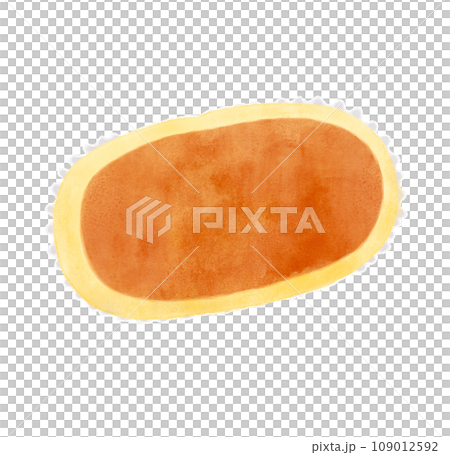 チーズ蒸しケーキの水彩風イラスト 109012592