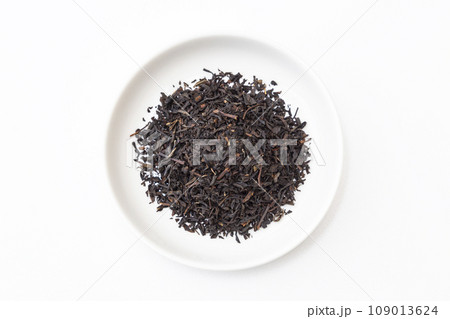 紅茶葉　白バック 109013624