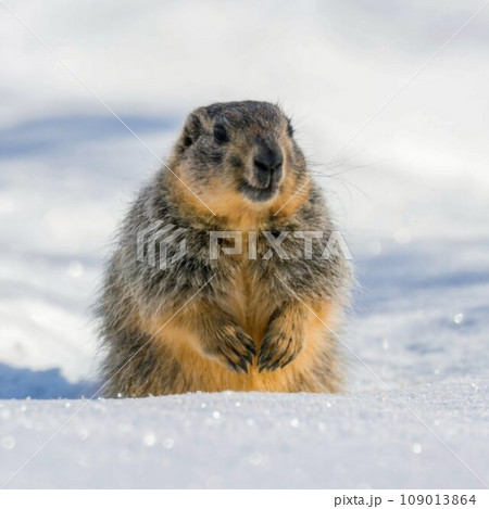 Marmot In Snow 109013864