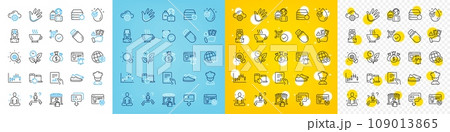 Vector icons set of World medicine, Water drop and Recovery server line icons pack for web with Delivery market, Card, Business choice outline icon. Cloud computing, Oculist doctor. Vector Vector icons set of World medicine, Water drop and Recovery server line icons pack for web with Delivery market, Card, Business choice outline icon. Cloud computing, Oculist doctor. Vector 109013865