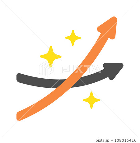 株式投資・資産運用ベクターアイコンイラスト / ゴールデンクロス 109015416