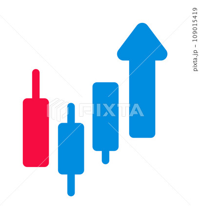 株式投資・資産運用ベクターアイコンイラスト / 株価上昇 109015419