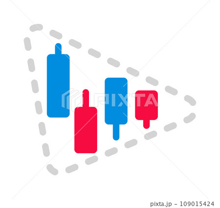株式投資・資産運用ベクターアイコンイラスト / 三角持ち合い 109015424