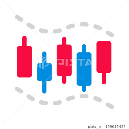 株式投資・資産運用ベクターアイコンイラスト / ボリンジャーバンド 109015425