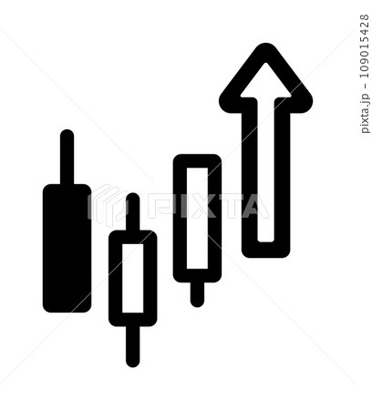 株式投資・資産運用ベクターアイコンイラスト / 株価上昇 109015428