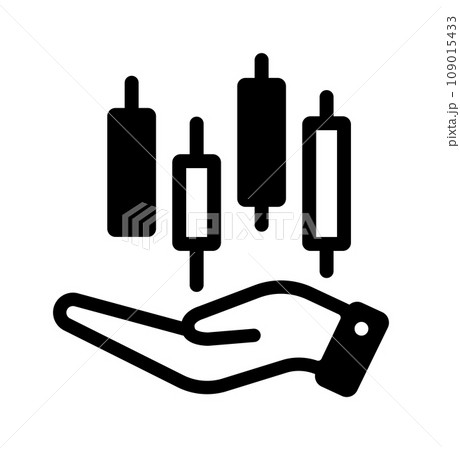 株式投資・資産運用ベクターアイコンイラスト / ローソク足 株式投資・資産運用ベクターアイコンイラスト / ローソク足 109015433