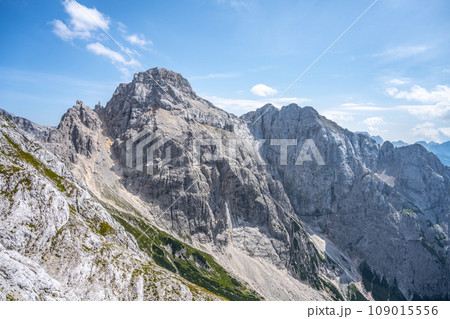 Razor Mountain. Sunny day in Julian Alps, Slovenia Razor Mountain. Sunny day in Julian Alps, Slovenia 109015556