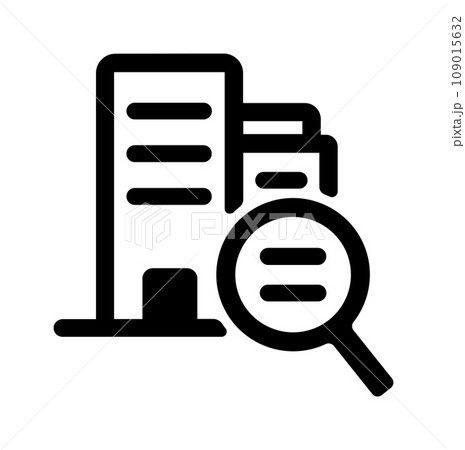 株式投資・資産運用ベクターアイコンイラスト / ファンダメンタル分析・企業調査 109015632