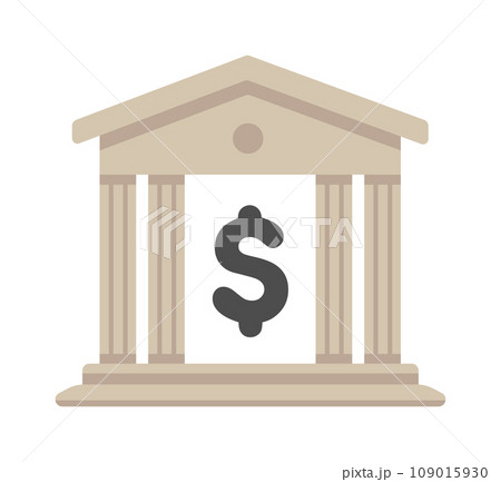 株式投資・資産運用ベクターアイコンイラスト / 証券会社・証券取引所 109015930