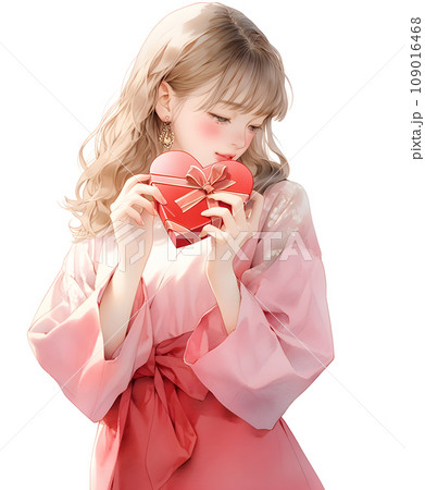 プレゼントを持つ女性 109016468