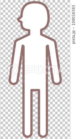 Simple silhouette of a person looking to the side 109016565