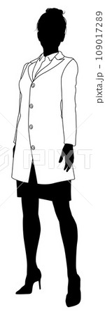 Female Scientist Engineer Woman Silhouette Person 109017289