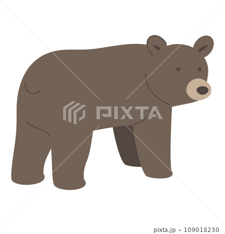 振り返るクマのイラスト 109018230