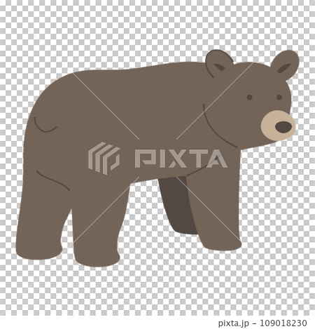 振り返るクマのイラスト 109018230