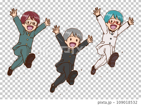 boy jumping for joy 4 109018532