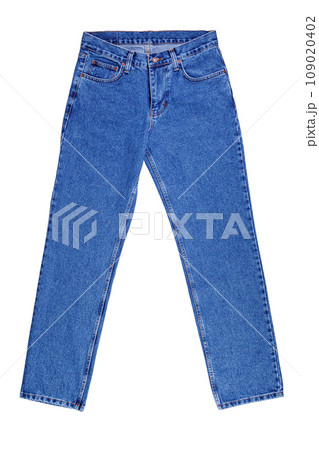 Men's blue jeans on a white background Men's blue jeans on a white background 109020402