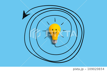 Clarifying complex ideas theme with light bulb 109020654