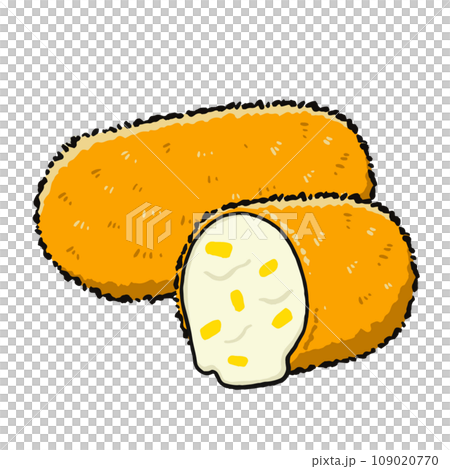 Illustration of cream croquette Illustration of cream croquette 109020770